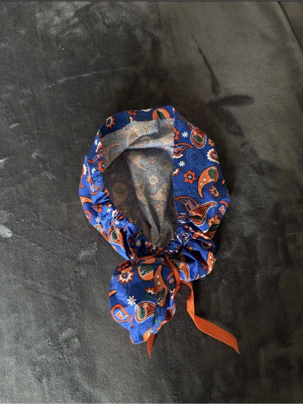 Kids Bright Blue & Orange Paisley Hat - Kids Accessories